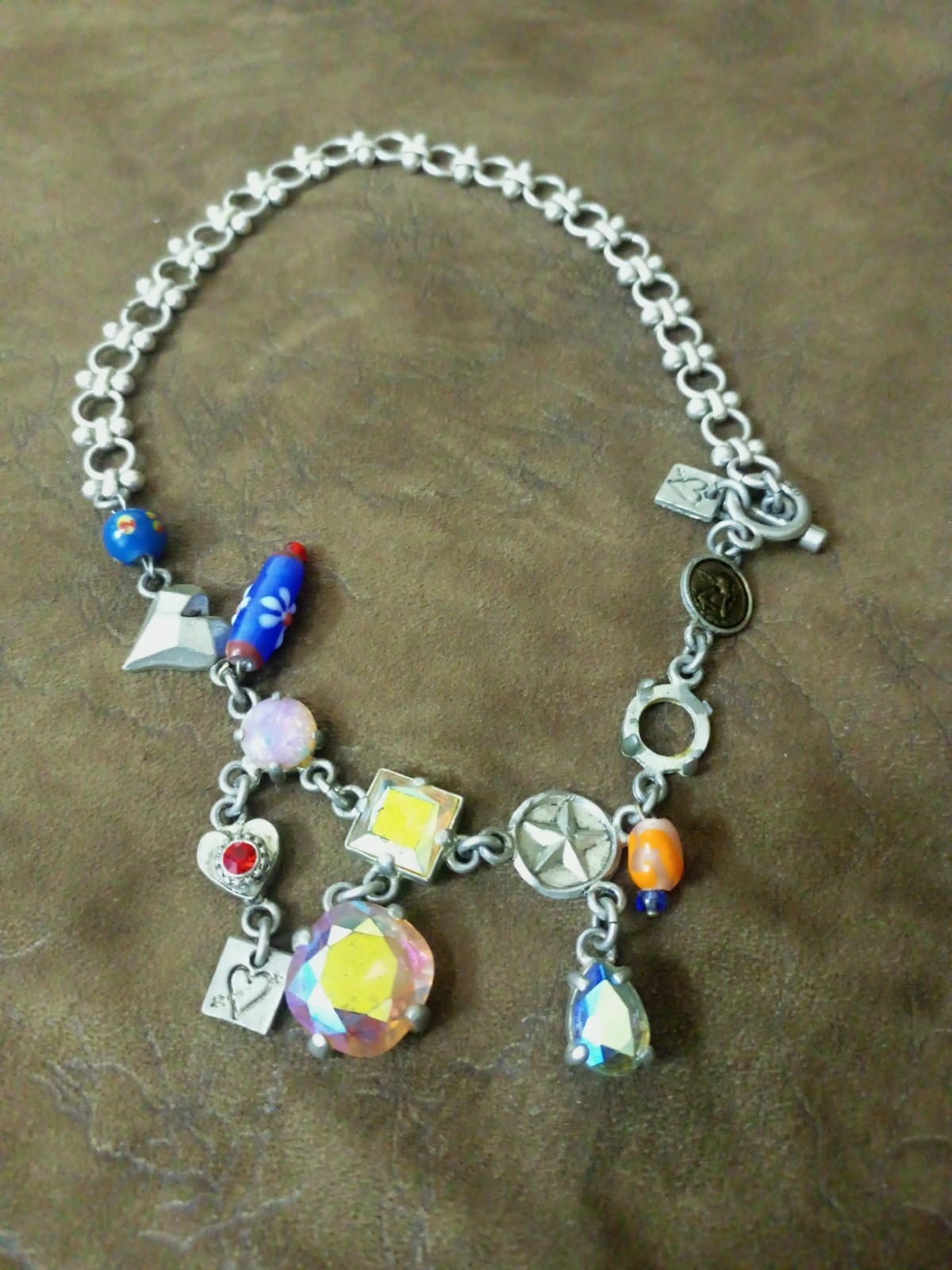 Classic Otazu necklace by Rodrigo Otazu, short sparkling necklace –