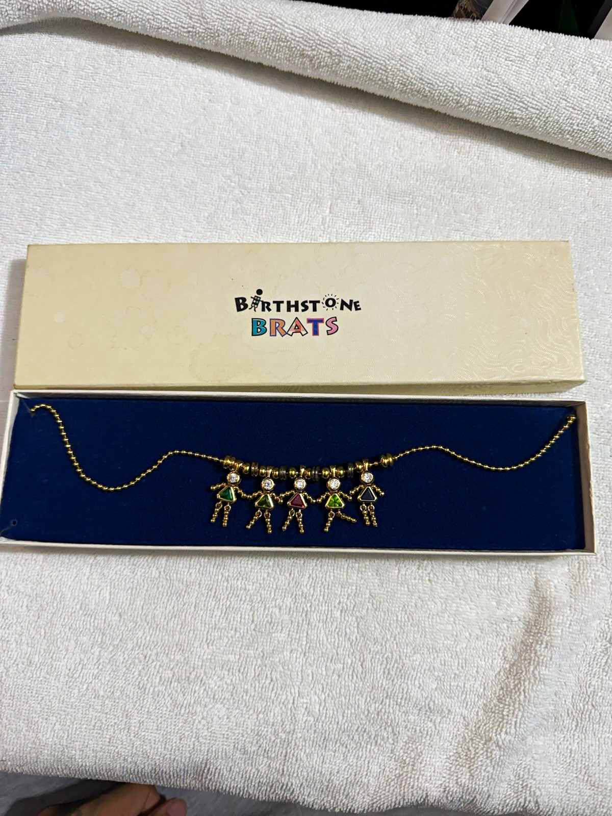 Birthstone Brats Gold Tone Charm Necklace