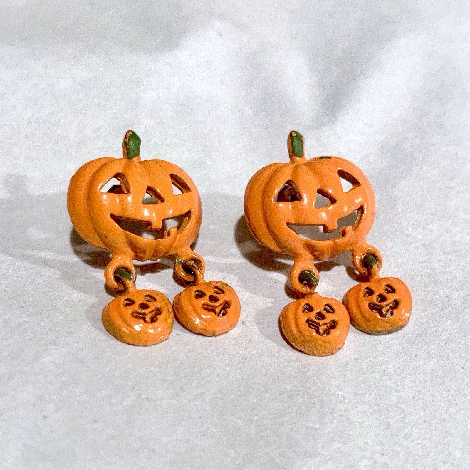 Jack-O’-Lantern Dangle Earrings Pumpkin Halloween Spooky Y2K Vintage 🎃 Fall