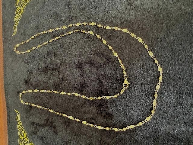 gold tone necklace 32 inch
