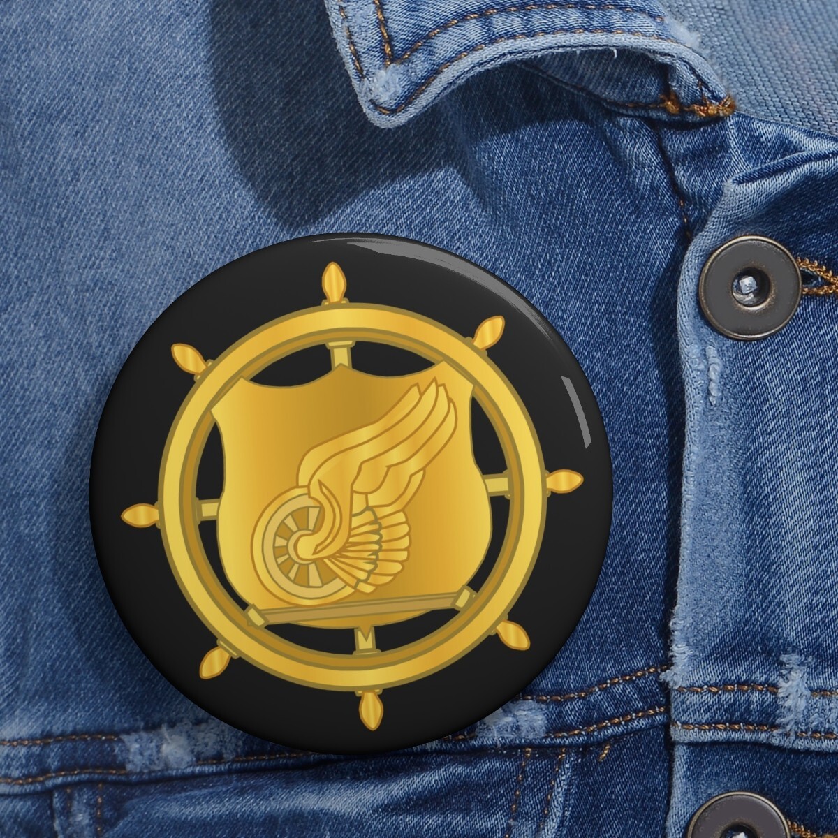 Pin Buttons – Transportation Corps Branch Insignia X 300