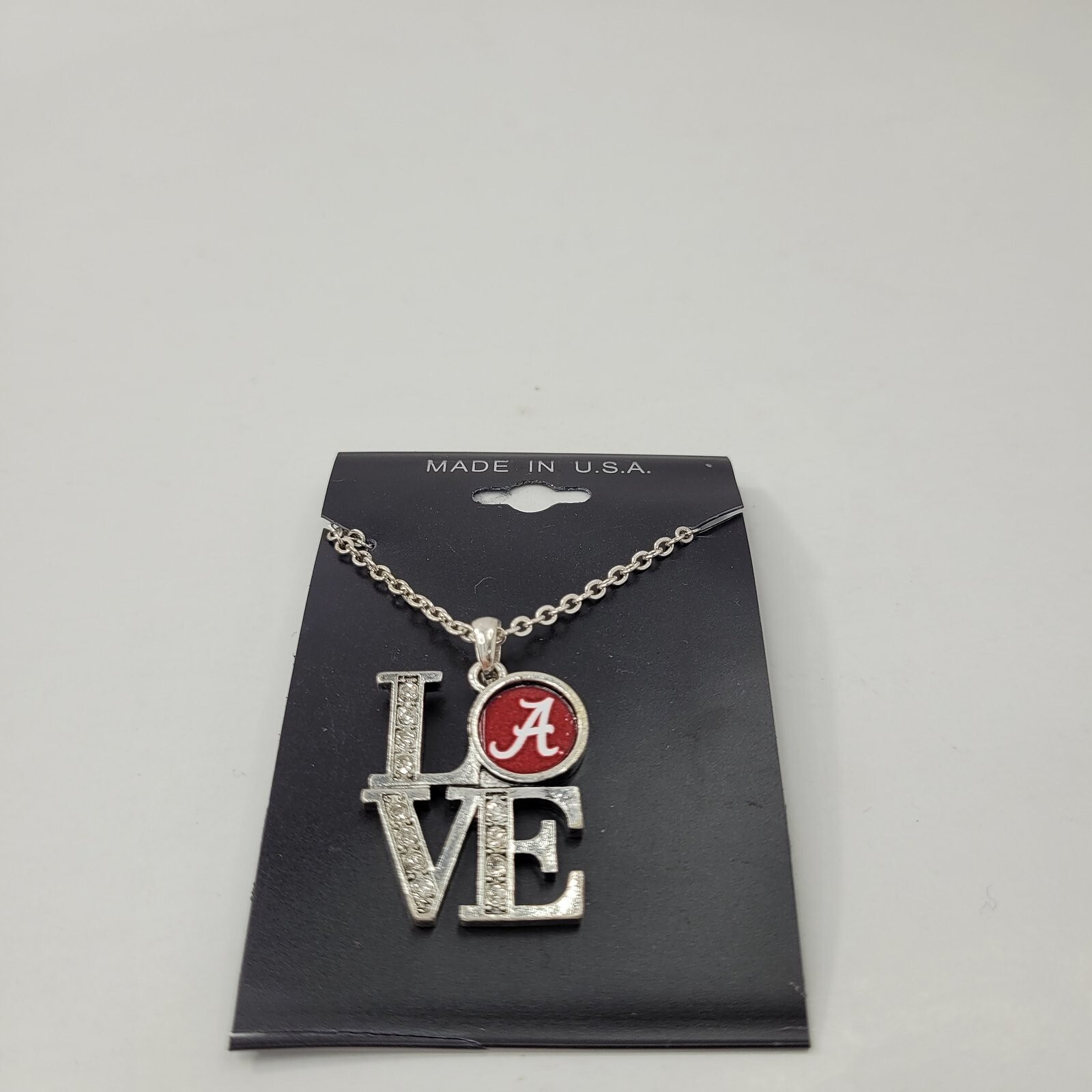 Officially Licensed Collegiate Jewelry Alabama Crimson Tide Love Necklace