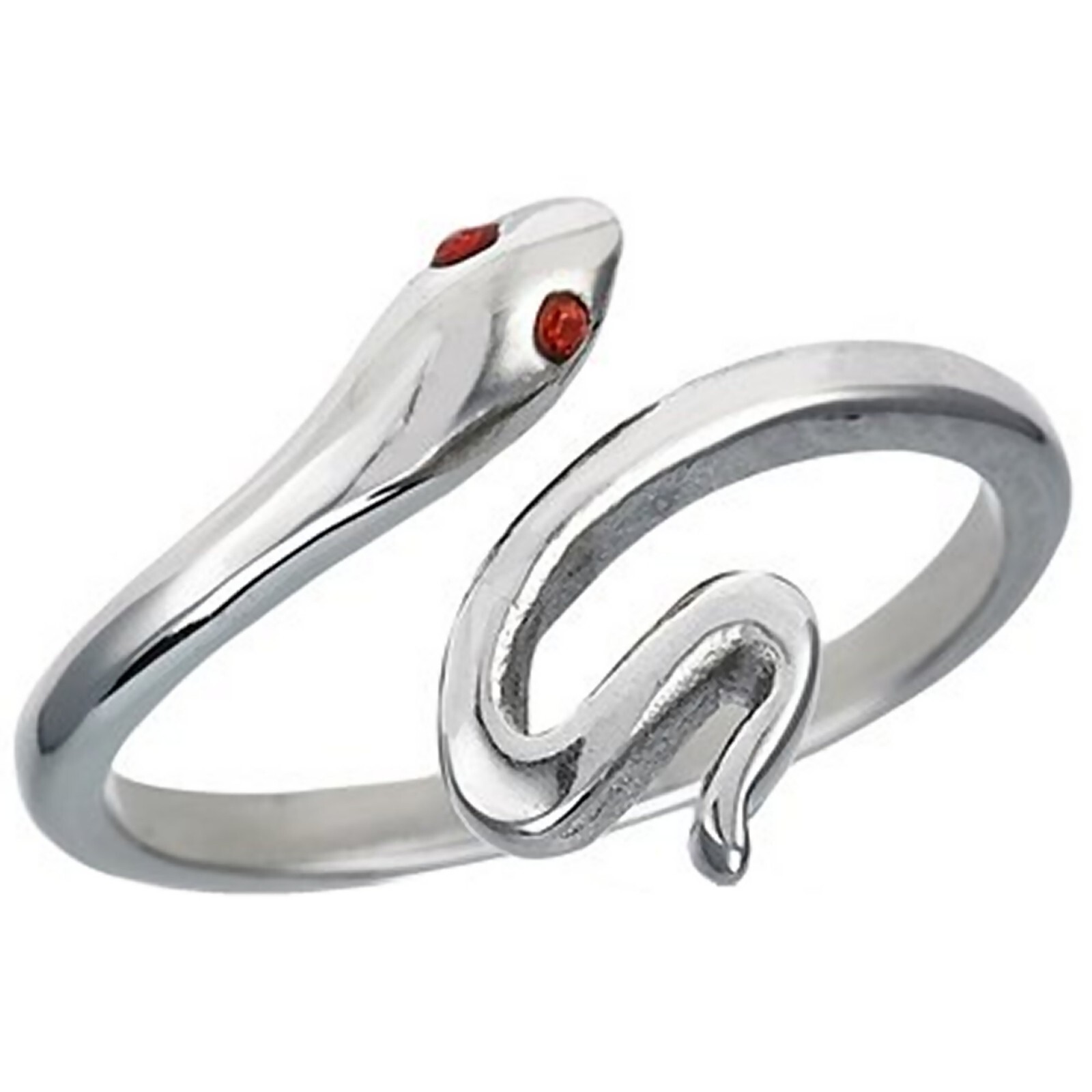 1930s Style Art Deco Snake Ring Silver Stainless Steel Serpent Boho Band