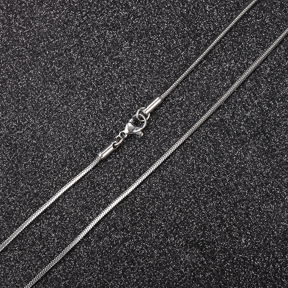 0.9-2mm Silver/Gold Plated Stainless Steel Herringbone Snake Chain Necklace 22″