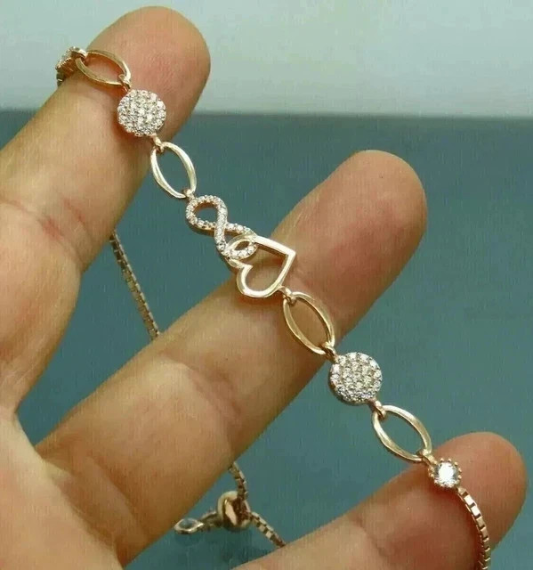 5Ct Round Simulated Diamond Sterning Women Bolo Bracelet 14k Yellow Gold Plated