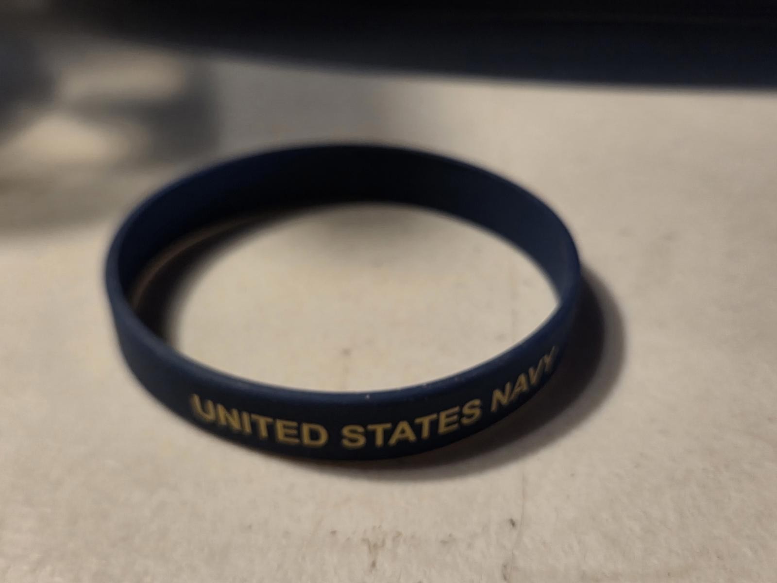 United State Navy Silicone Rubber Bracelet | Universal Size – Navy Blue