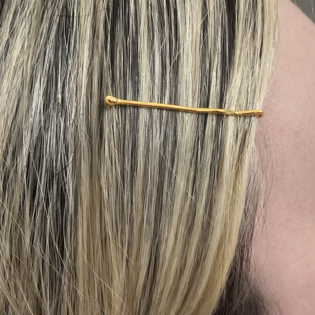 14K Gold Bobby Pin Handmade – Luxury Hair Clip Accessory Jewelry Gift For Her