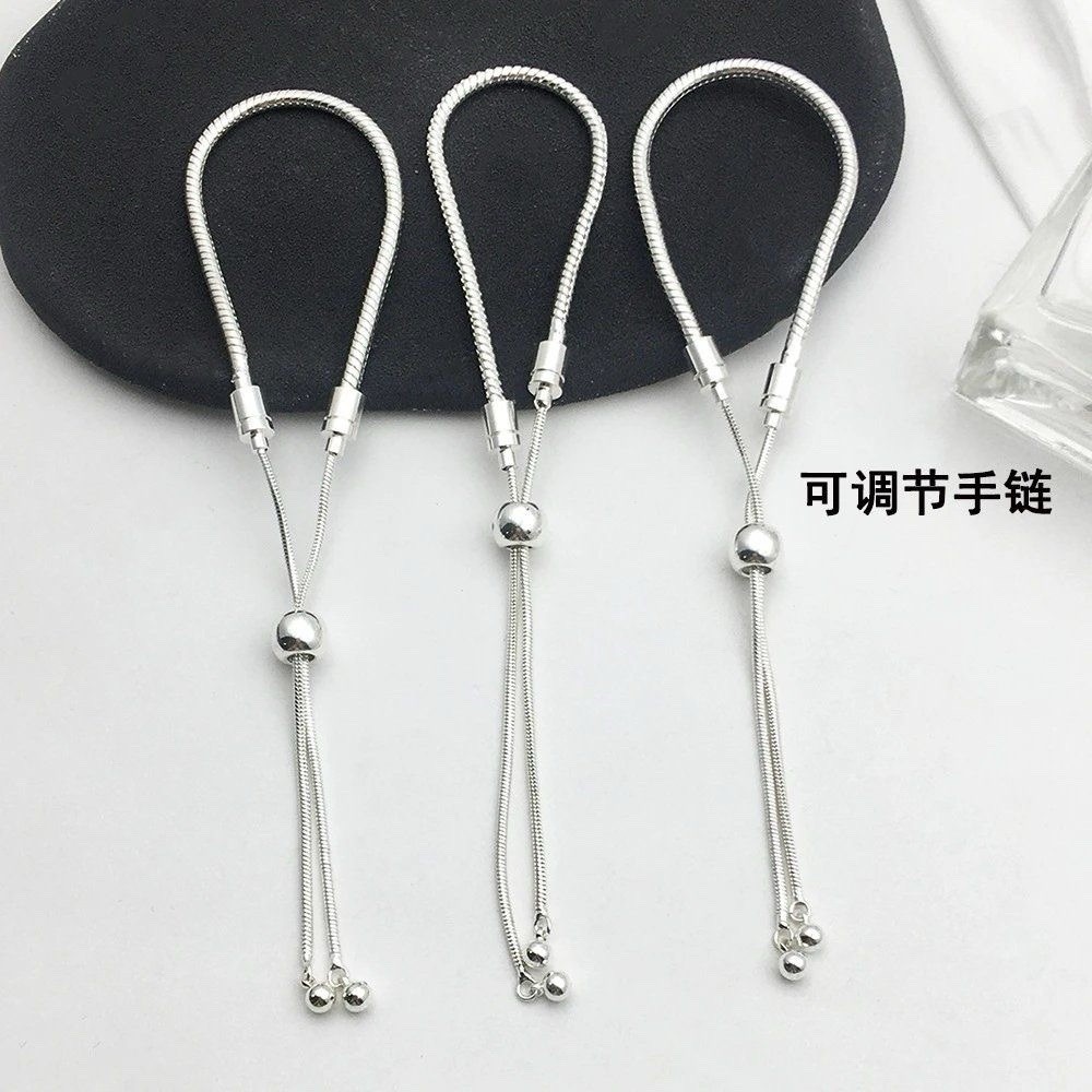 Adjustable Silver Bracelet – DIY Charm, Fits All Wrist Sizes