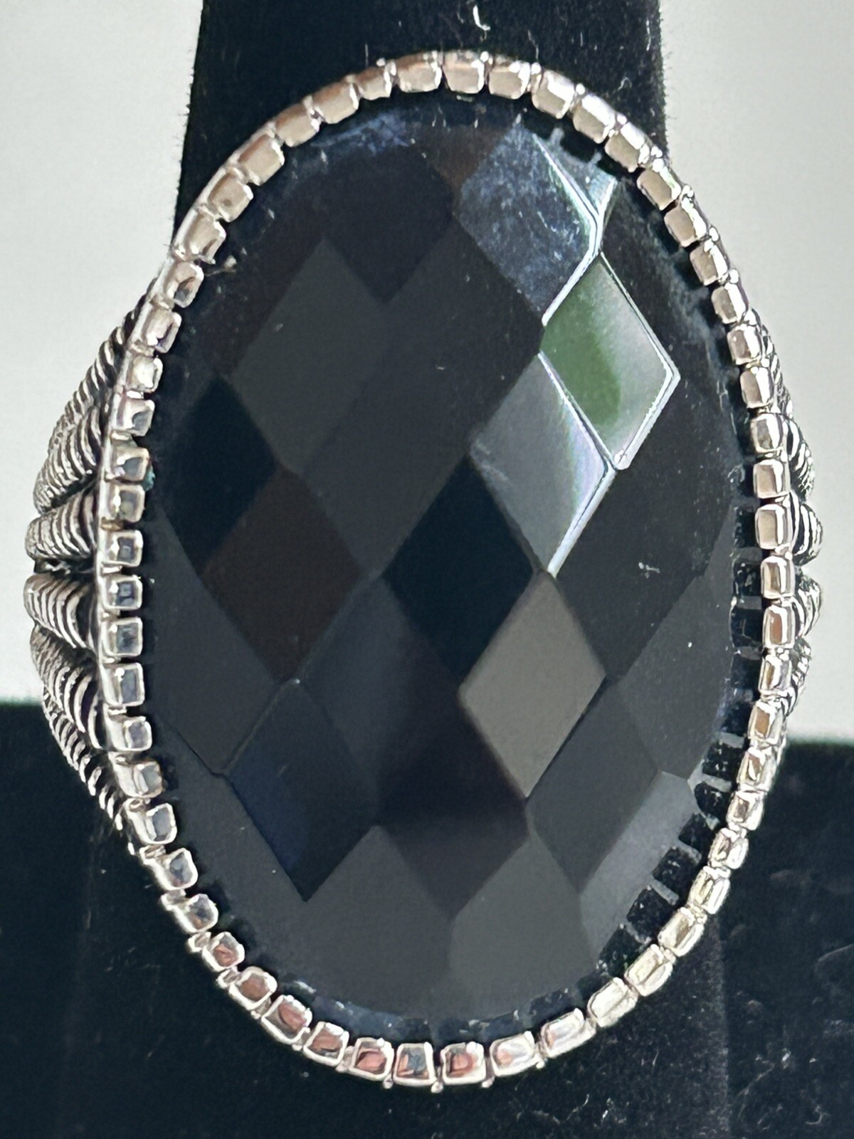 PARK LANE DARK COBALT BLUE “DREAM GIRL” SILVER TONE RING SIZE 9