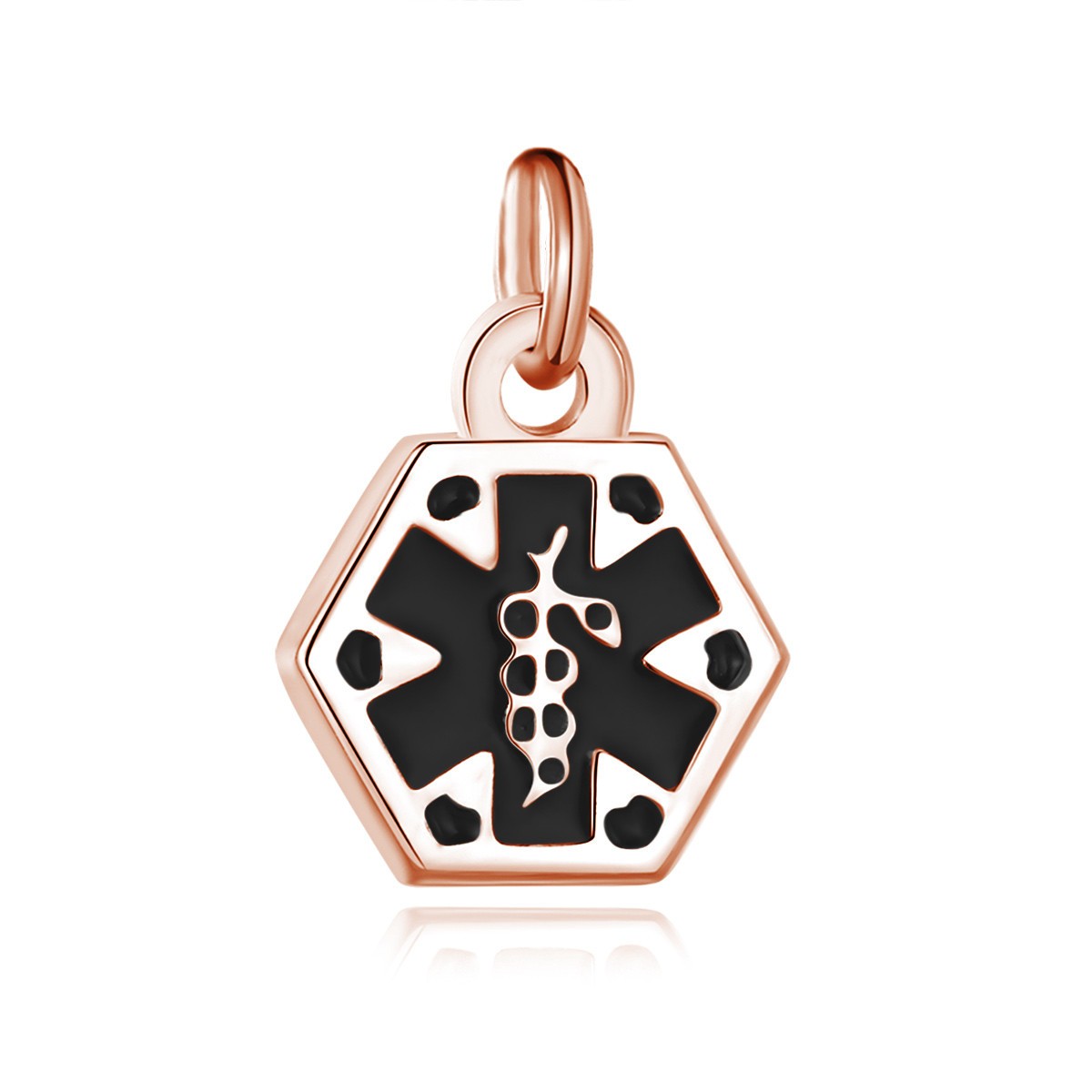 Medical Alert ID Symbol Mini Charms Silver, Gold, Rose Gold Stainless Steel