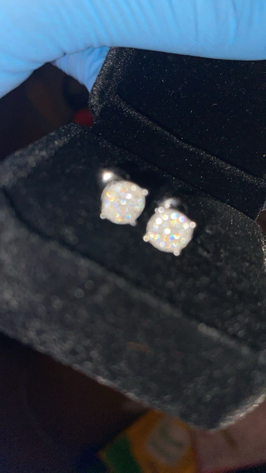 VVS1 2ct Moissanite Stud Earings