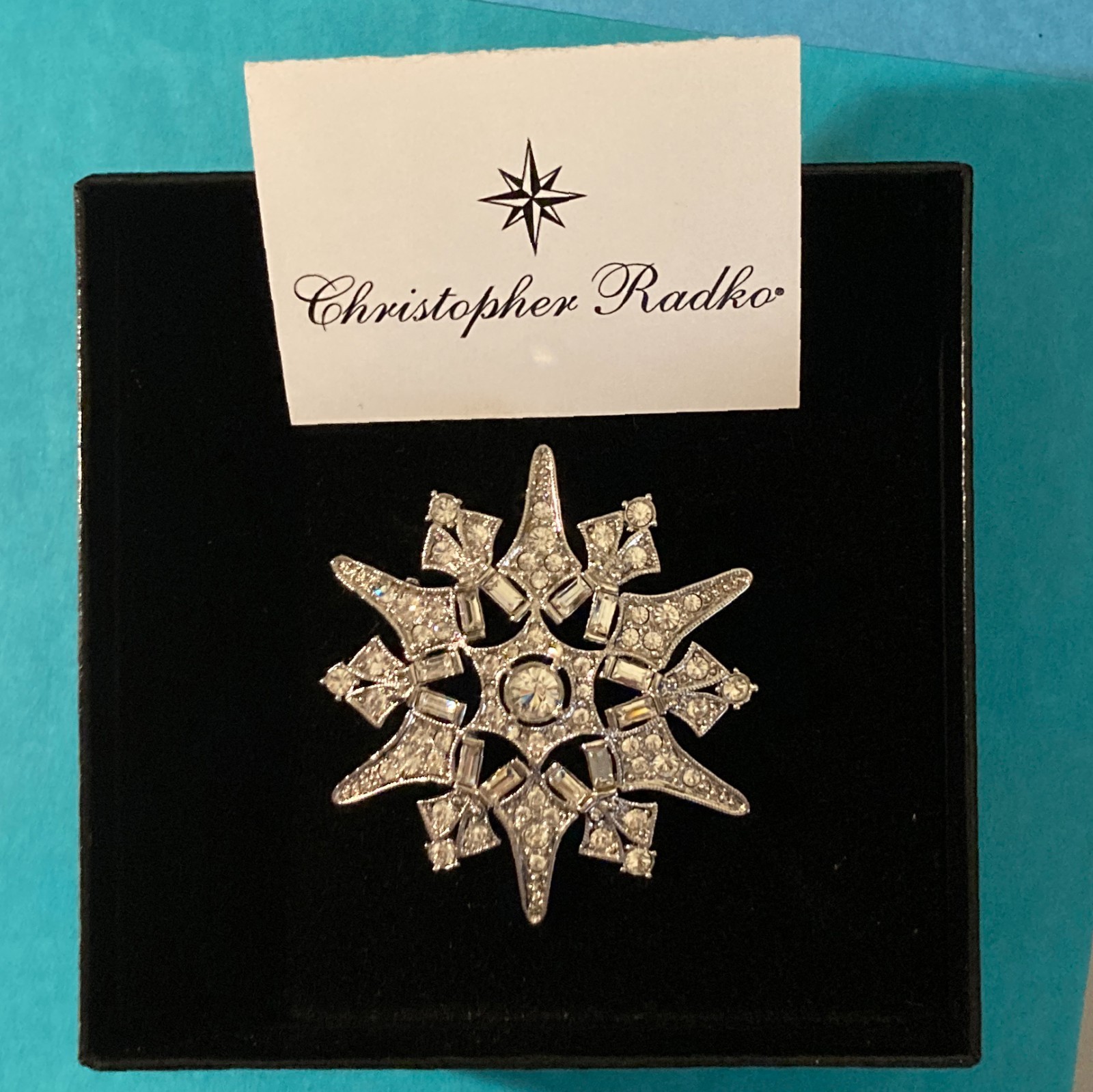Christopher Radko Holiday Snowflake Pin 2″ in Diameter