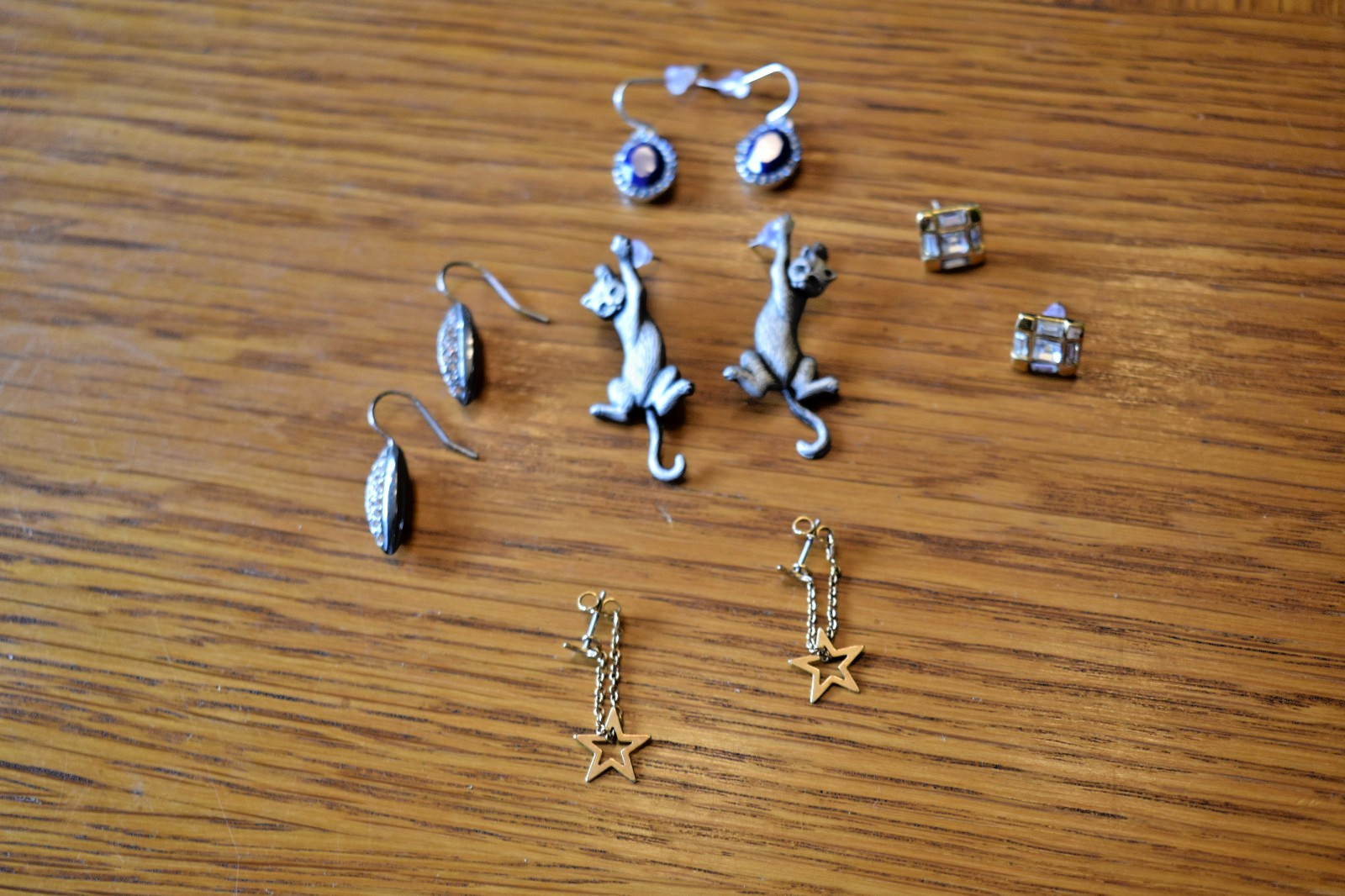Collection Of Fashion Pierced Earrings, Moon & Stars, Cats & More, Everyday Wear
