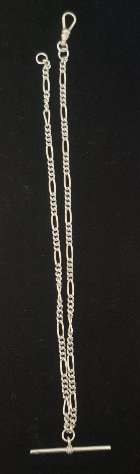Hallmarked .925 Sterling Silver Fiargo Chain With Dog Clip And T-bar 14.34g