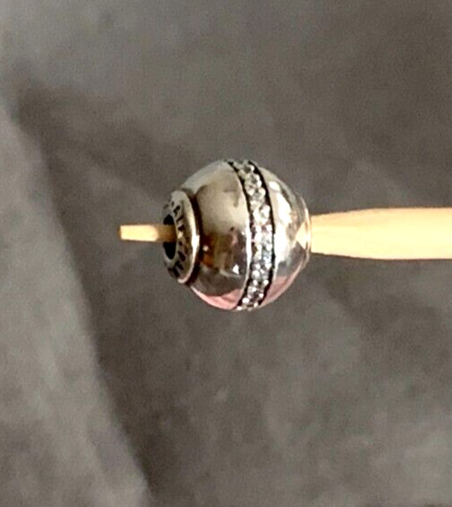 Authentic Pandora Silver Silver Essence Collection Stability Bead 796018CZ NEW