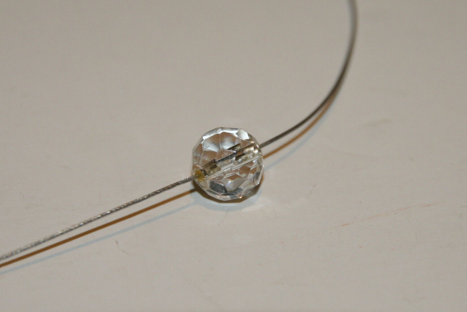 Light Up LED Crystal Pendant Necklace – Blue Sphere – by MysticJewelry.com -NEW