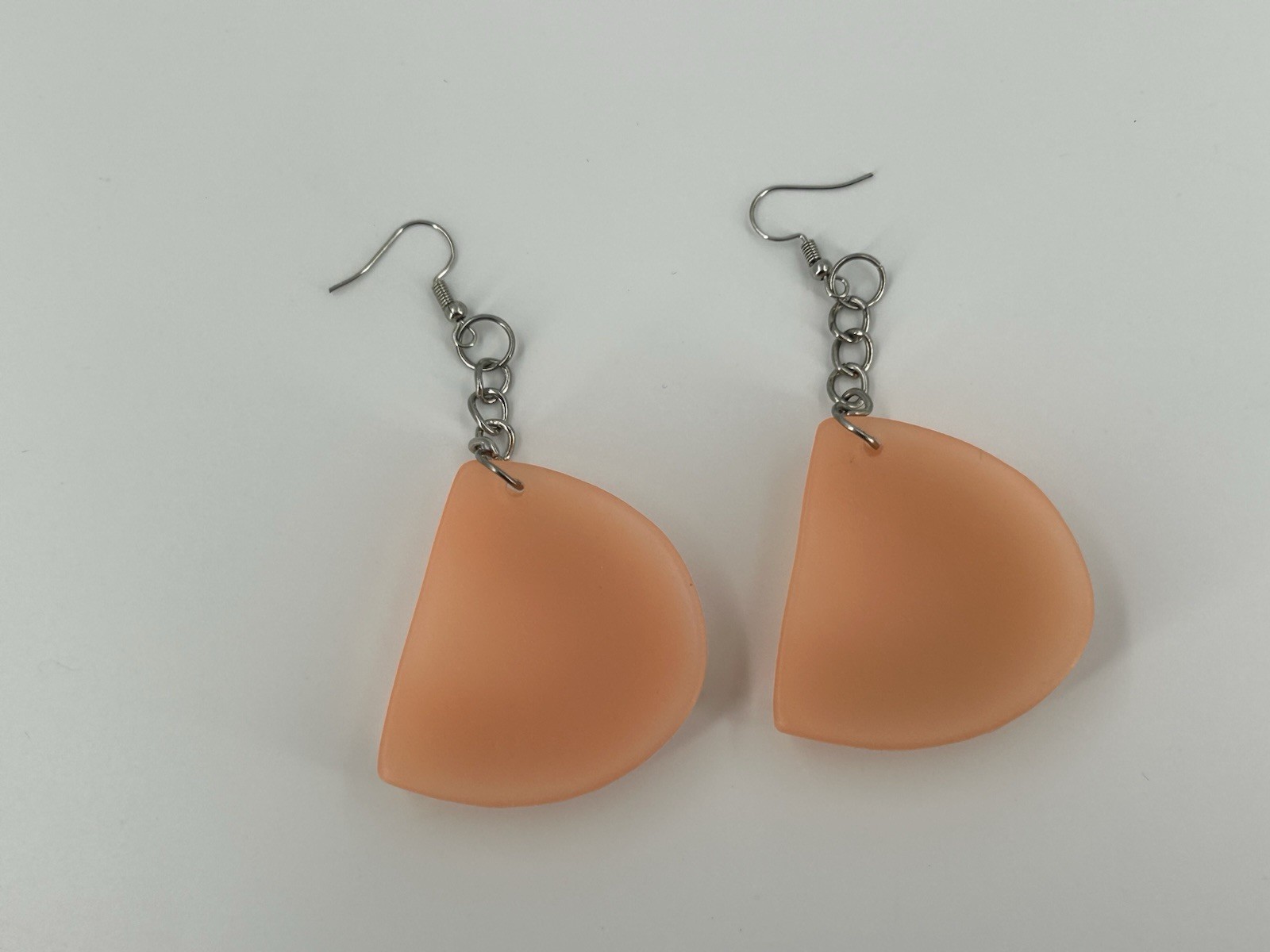 False Teeth Dentures Funny Acrylic Dangle Earrings Large 3.5 Inch Drop