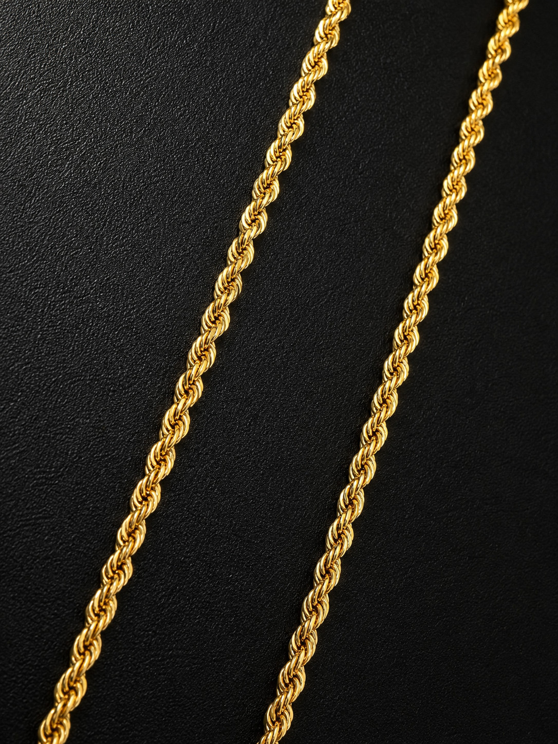 14K Solid Gold Diamond Cut Rope Chain 1.5mm Necklace 16″ – 24″ Italian Gold