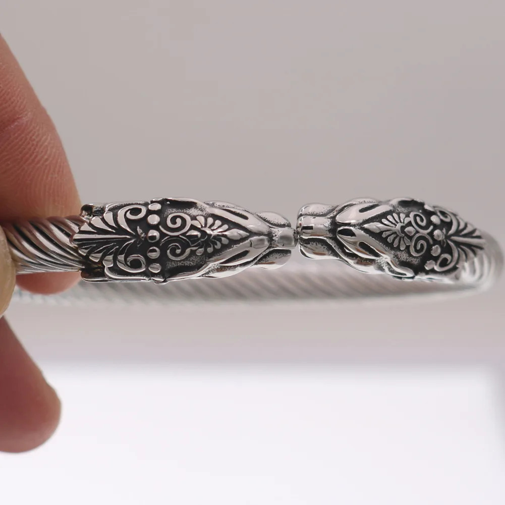 Retro Wolf Bracelet Cuff Bangle Womens Gift