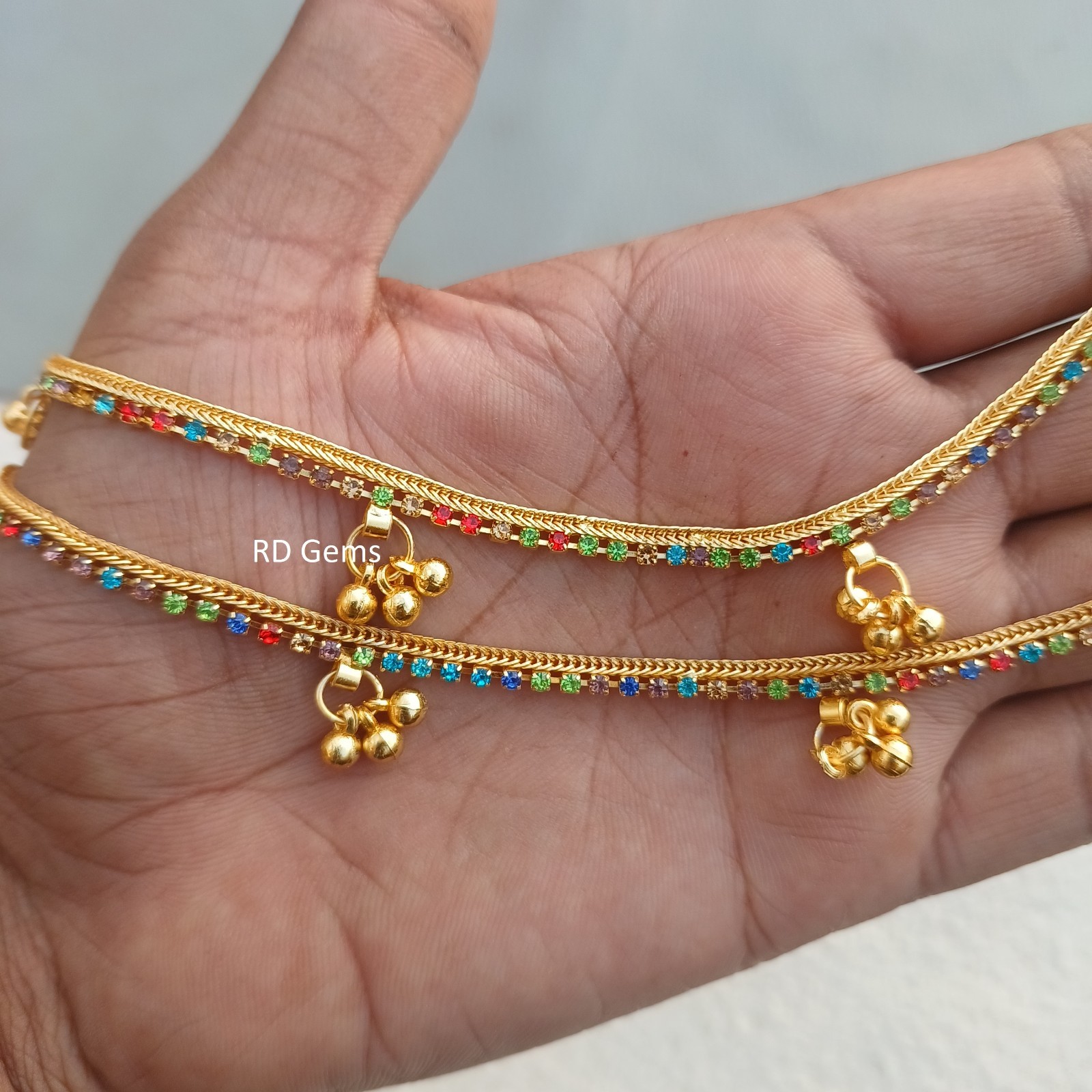 Attractive Golden Payal Anklet Jewelry For Woman Daily Wear Jewelry