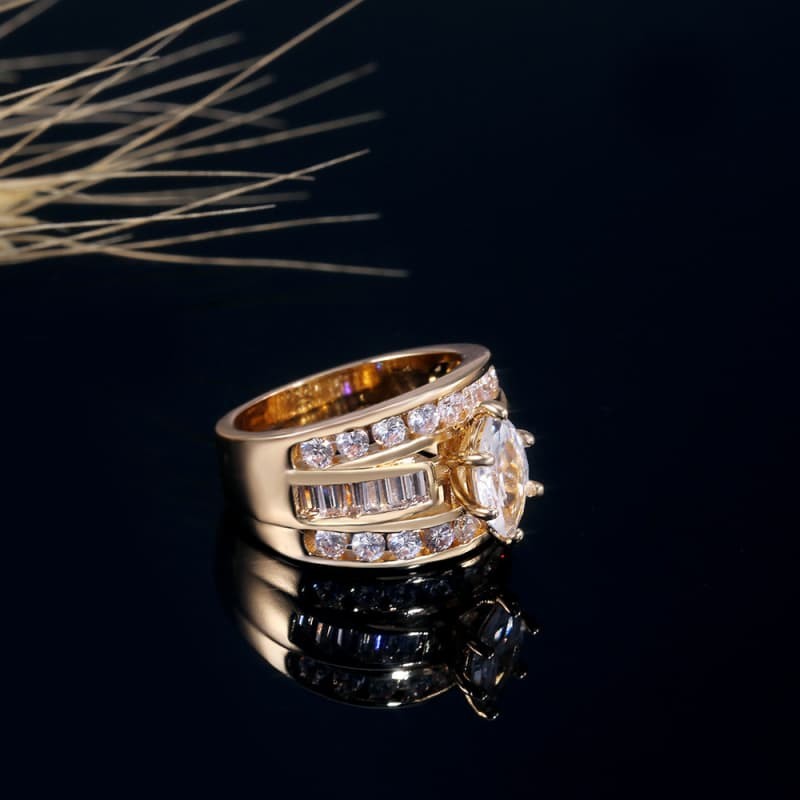 Cubic Zirconia Ring Marquise Cut Finger-Ring Wedding Ring Women Engagement Rings