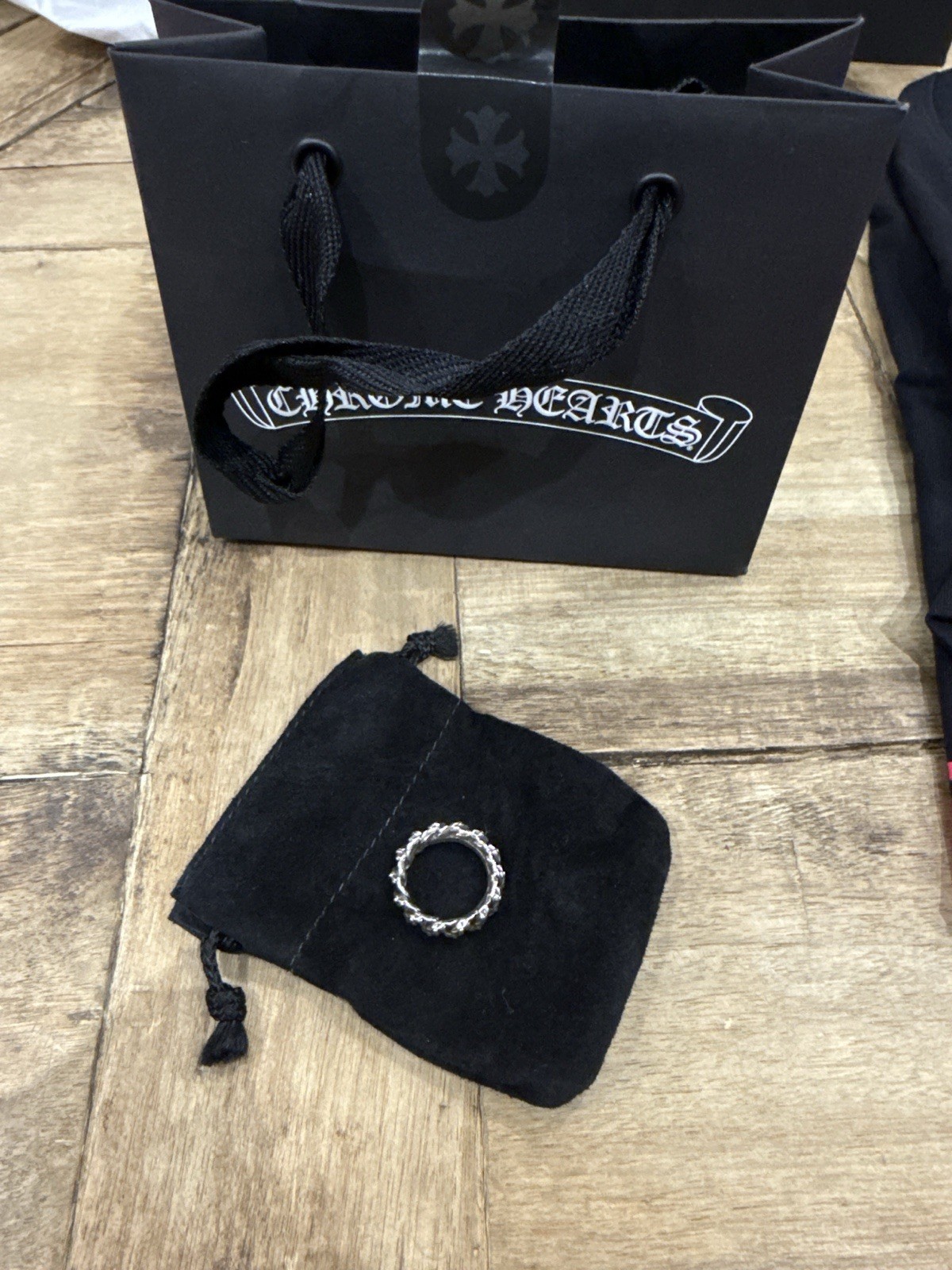 Chrome Hearts Extra Fancy Link Ring 925 Silver Size 8