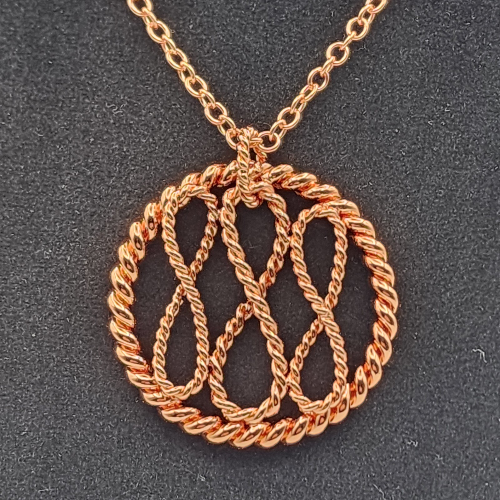 Tri-Infinity Tensor Ring Copper Pendant – 144 Hz Frequency, Pure Copper Chain