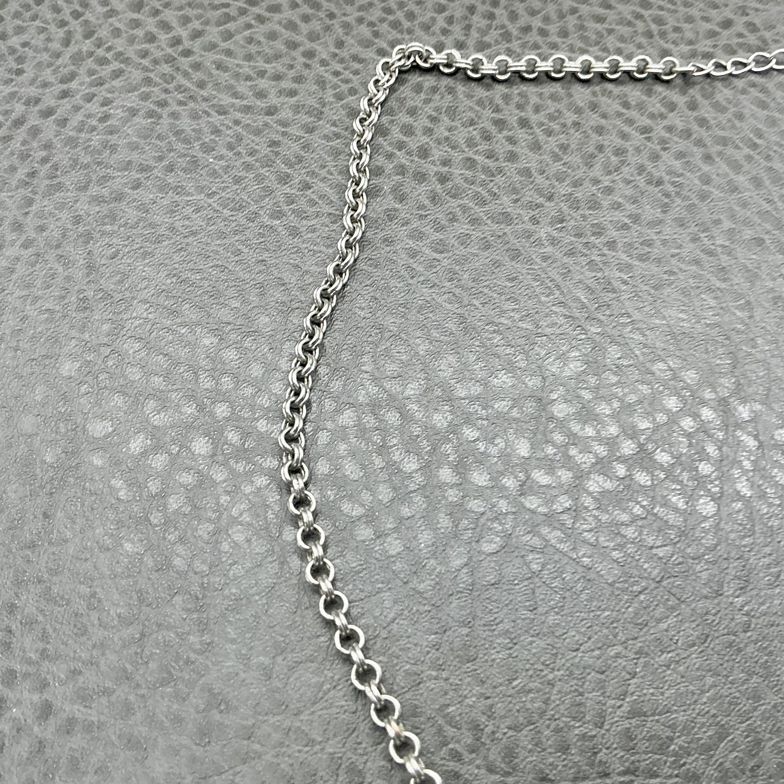 LOFT Necklace Silver Tone Pink Gray Crystal Beaded Womens Statement Jewelry 18″