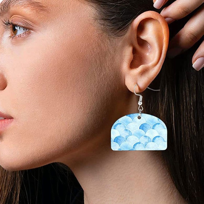 60Pcs Blank Dye Sublimation Earrings with Earrings Cardboard Double Sided Blank