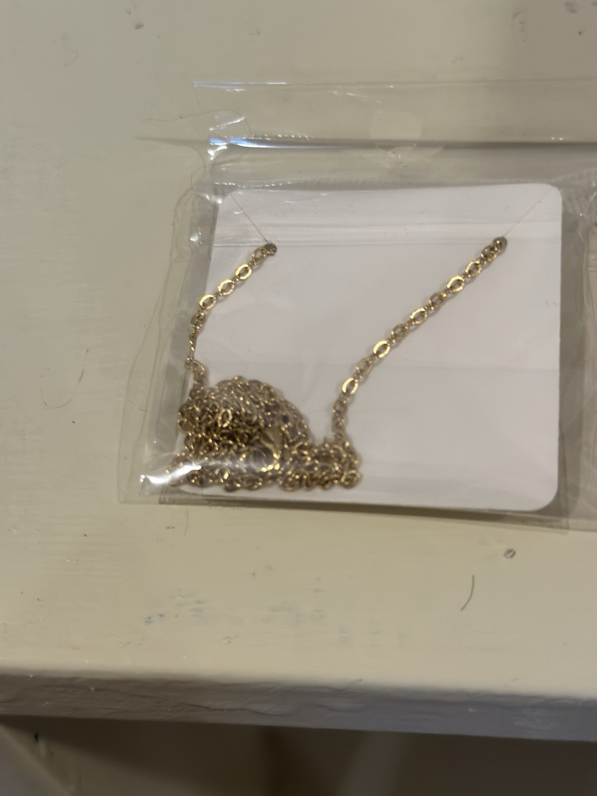 Real Forget-Me-Not Flower Pendant Necklace, Gold Plated 18”