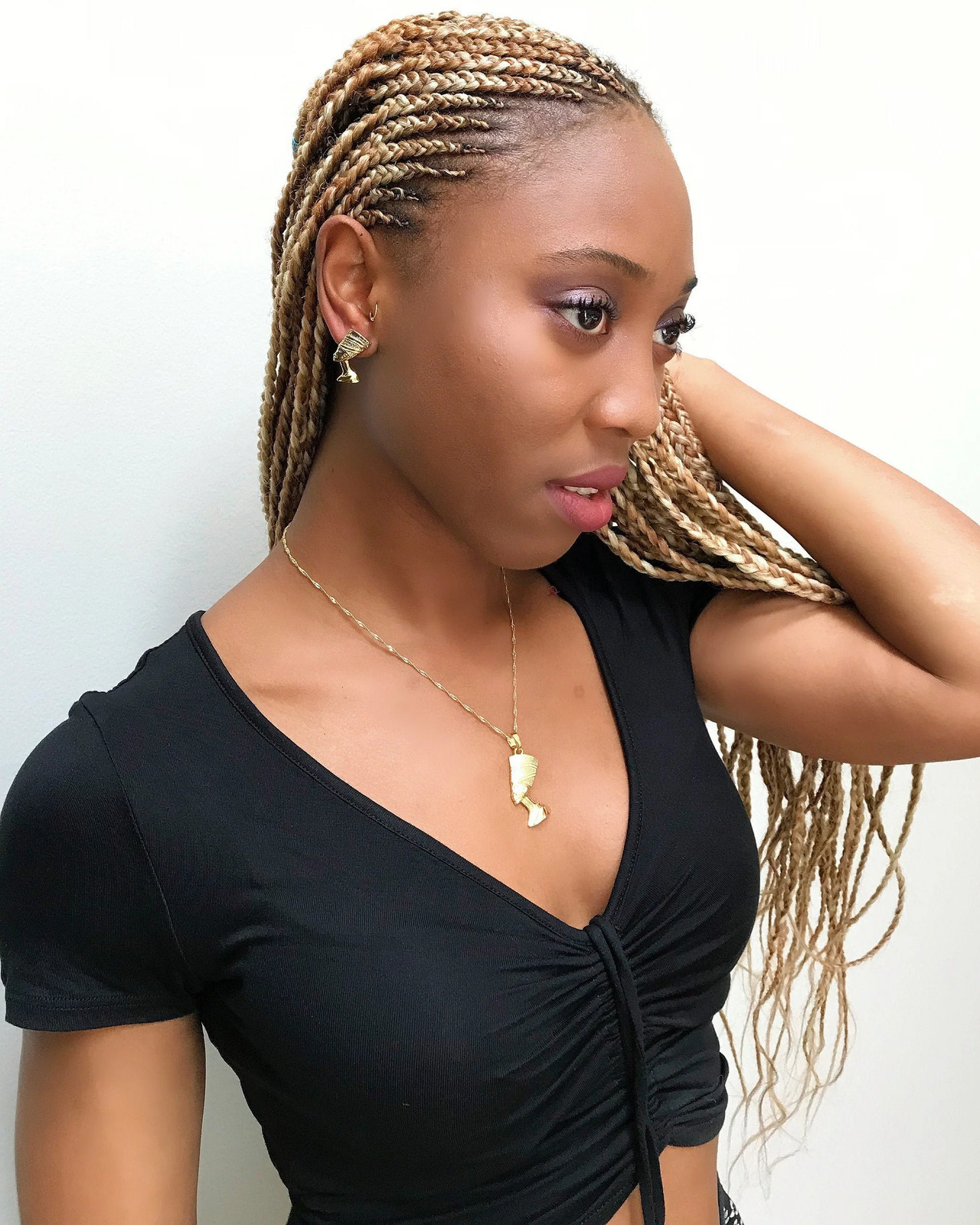 Egyptian Queen Nefertiti Stud Earrings