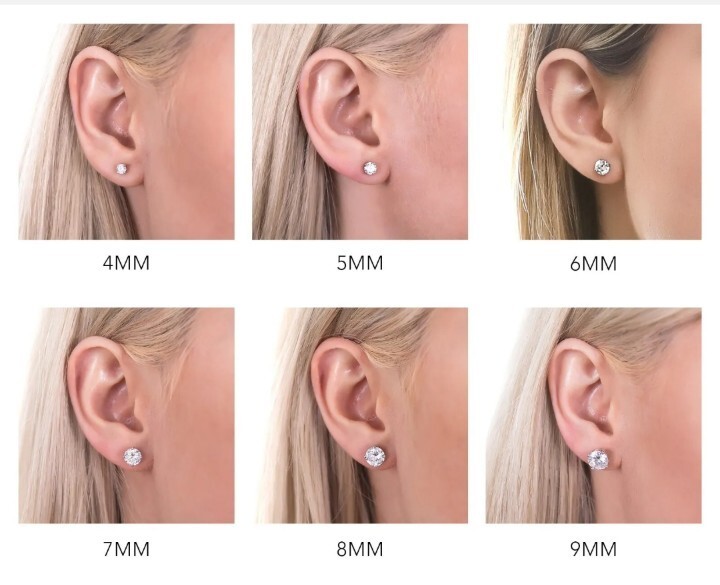 Made with Swarovski® Crystal 8MM Stud Earrings in Brilliant Peridot Green