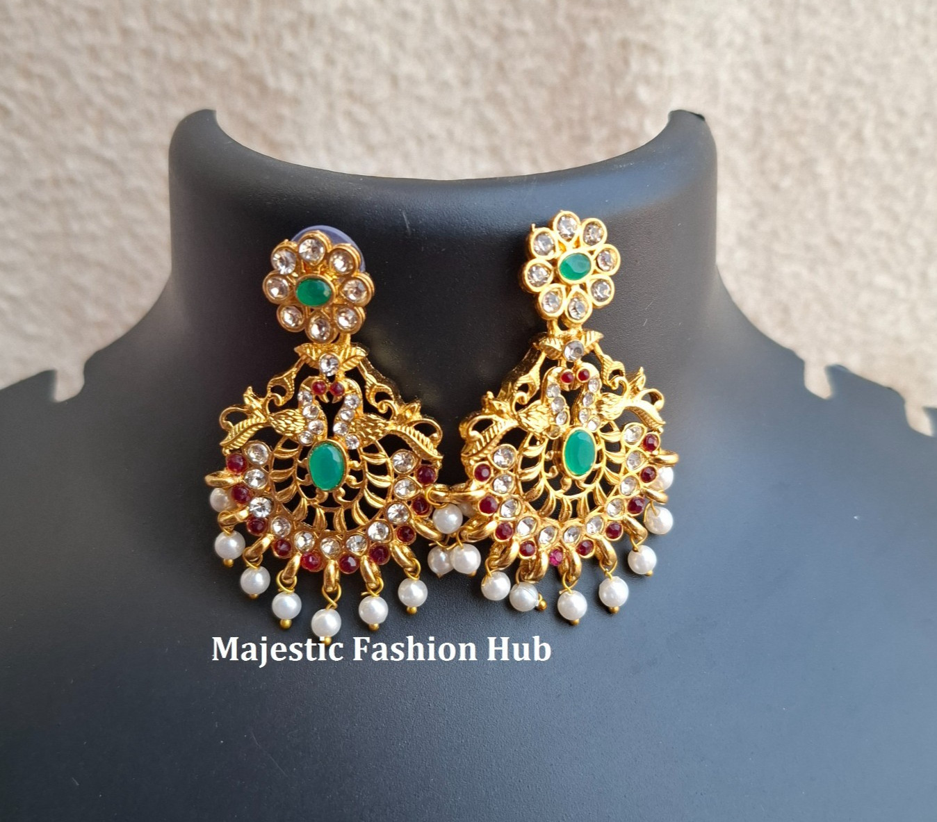 Golden Beautiful Earrings For Woman Wear Traditional Jewelry