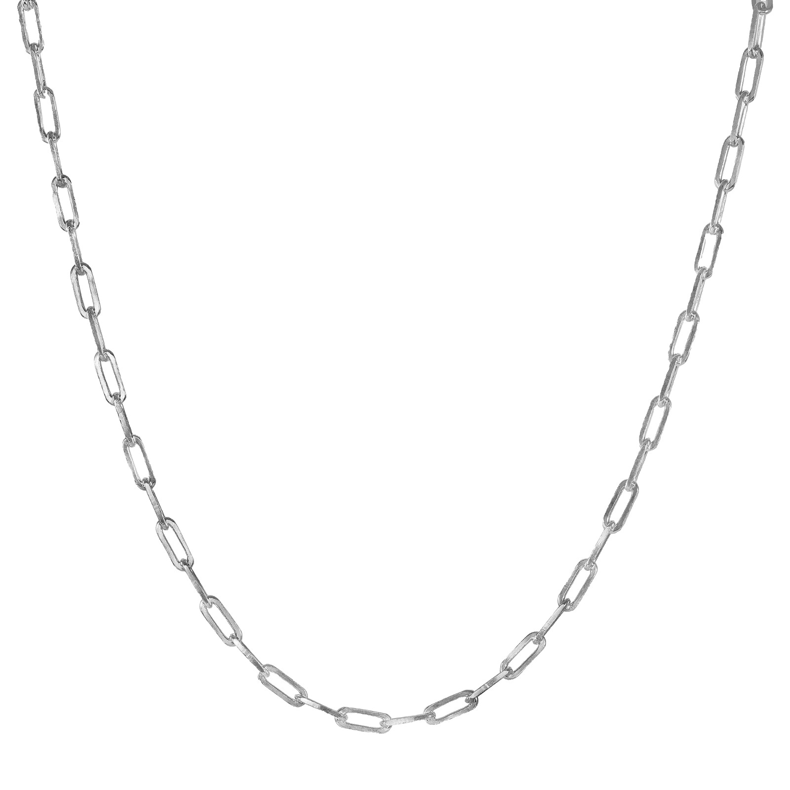 Solid 925 Sterling Silver 6mm Paperclip Chain Necklace – 24″ Made In Italy
