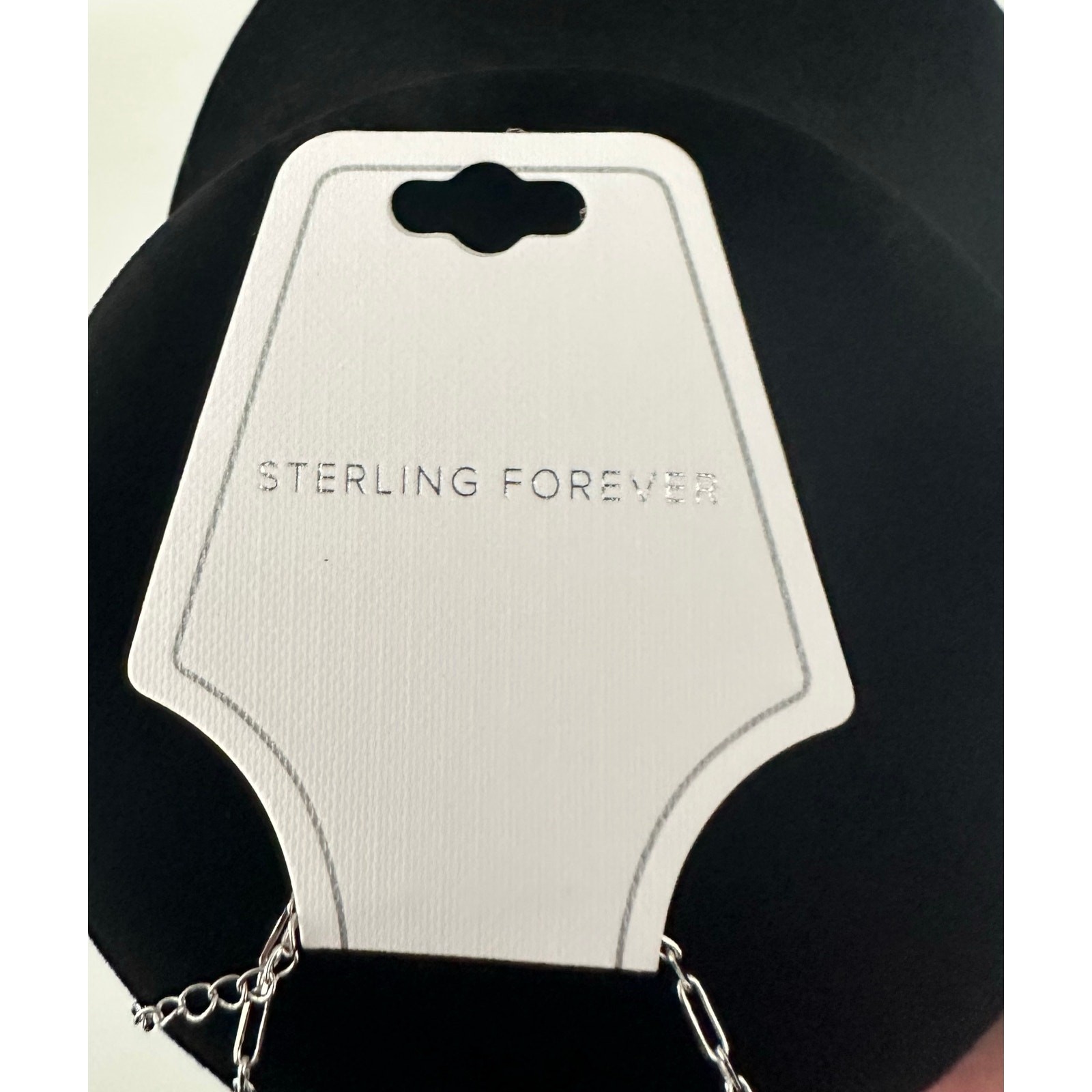 Sterling Forever Pave CZ Carabiner Lock Necklace – NWT – 16″ w/ 2″ extender