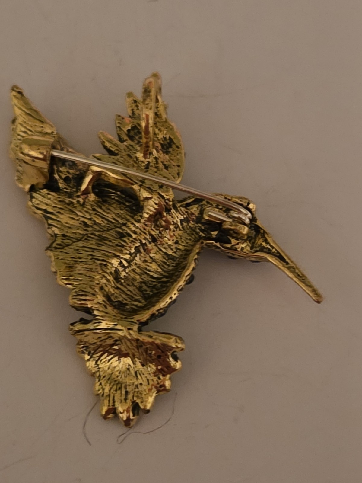 Beautiful Rhinestone Blue Purple Green Hummingbird Brooch Pin Lapel 293-68