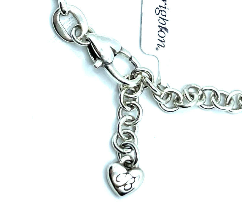 Brighton Delicate Oval Linked Chain Bracelet or Anklet Excellent Silver 10″ NWT