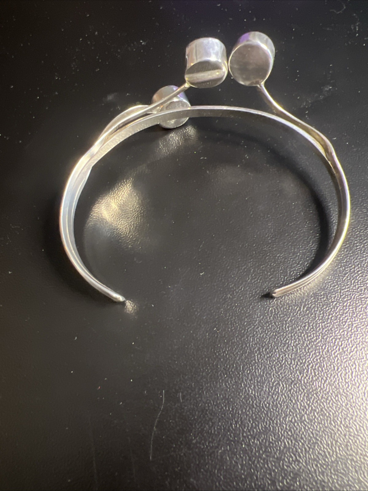 Silpada Sterling Silver Punctuation Cubic Zirconia Cuff Bracelet 925