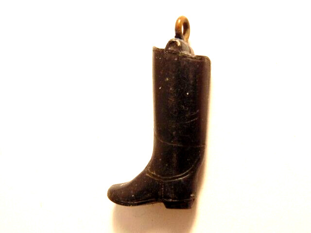 vintage solid molded boot charm or pendant: approx. 1 3/4 inches long
