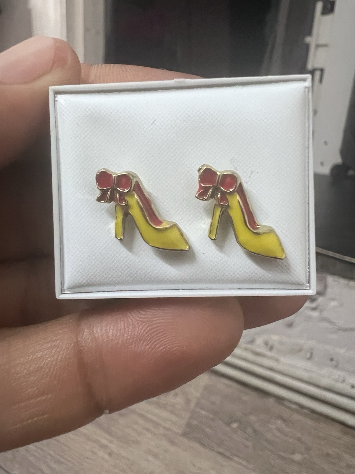 High Heel Shoe Design Earrings With Red Now Details Statement Novelty Jewelry