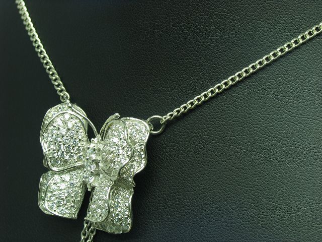 925 Sterling Silver Necklace With Set Zircons / Real Silver / 42.5cm/20.3g
