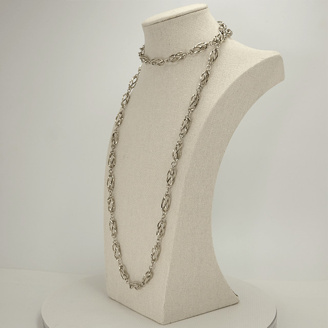 Vintage long link chain 925