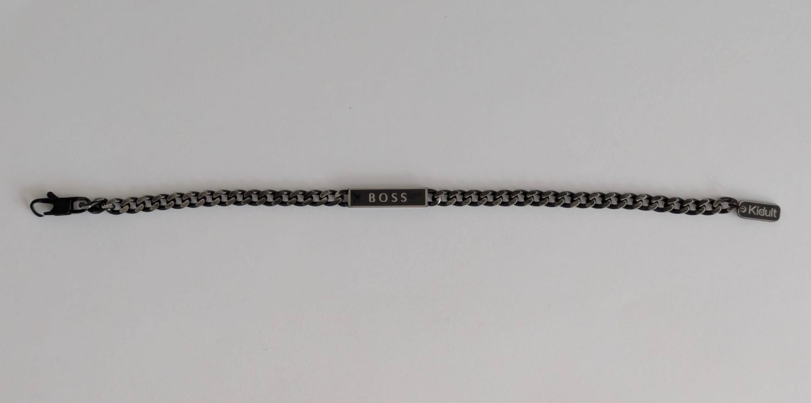 Kidult Philosophy Men’s Bracelet BOSS Groumette Chain Black Satin Steel 731799