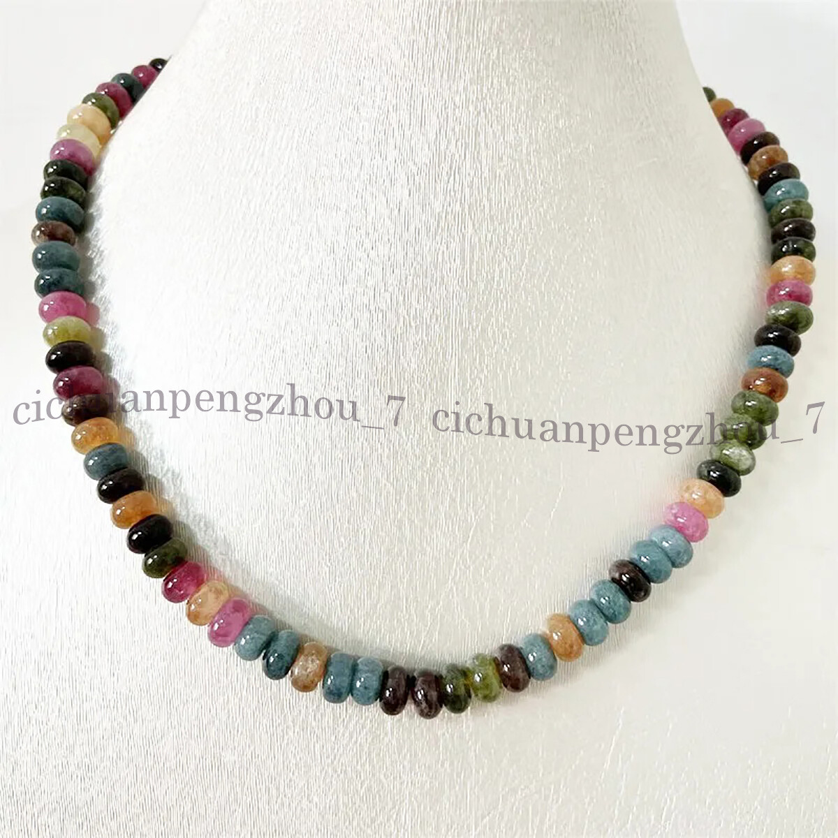 Natural Colorful Tourmaline Rondelle Gemstone Beads Necklace 14-48” 4x6mm 5x8mm
