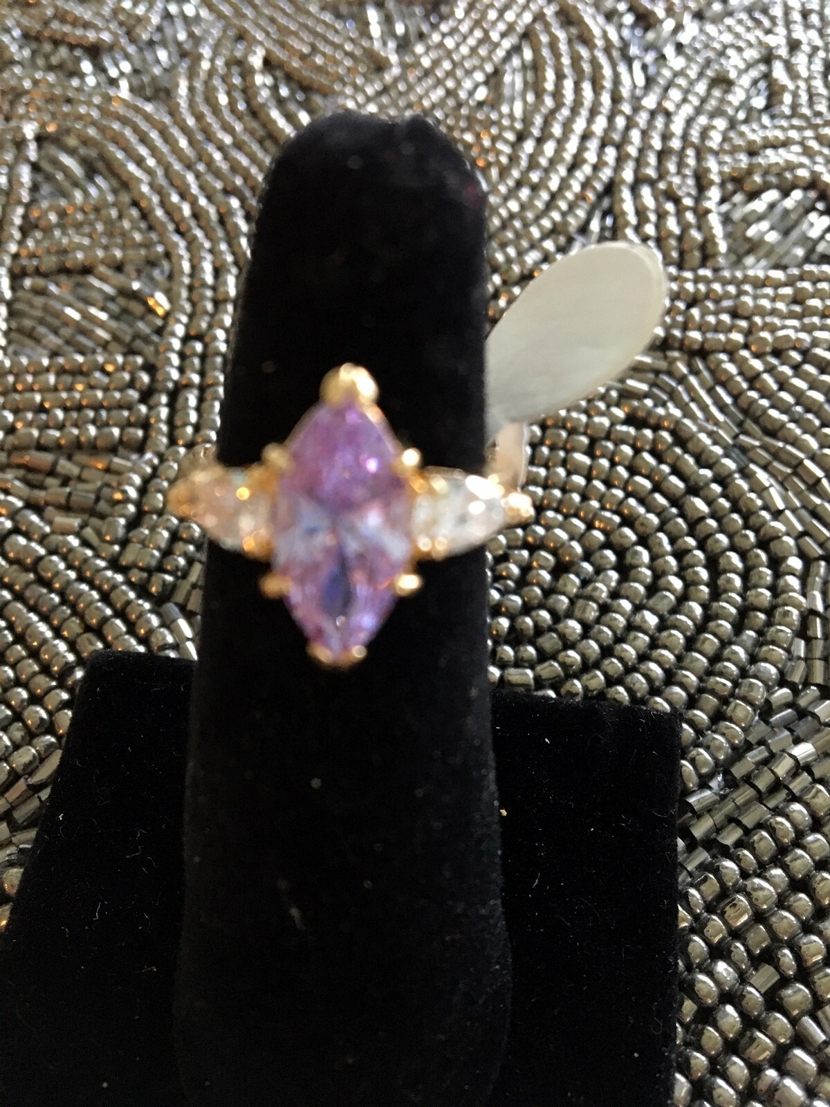 Park Lane AWARD RING – 18K Gold Plated w/ LAVENDER CZ – SPECTACULAR! – Size 6