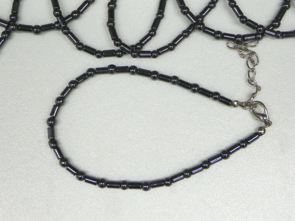 8 Hematite Anklets / Bracelets, 9-11 inches, Wholesale lot #5