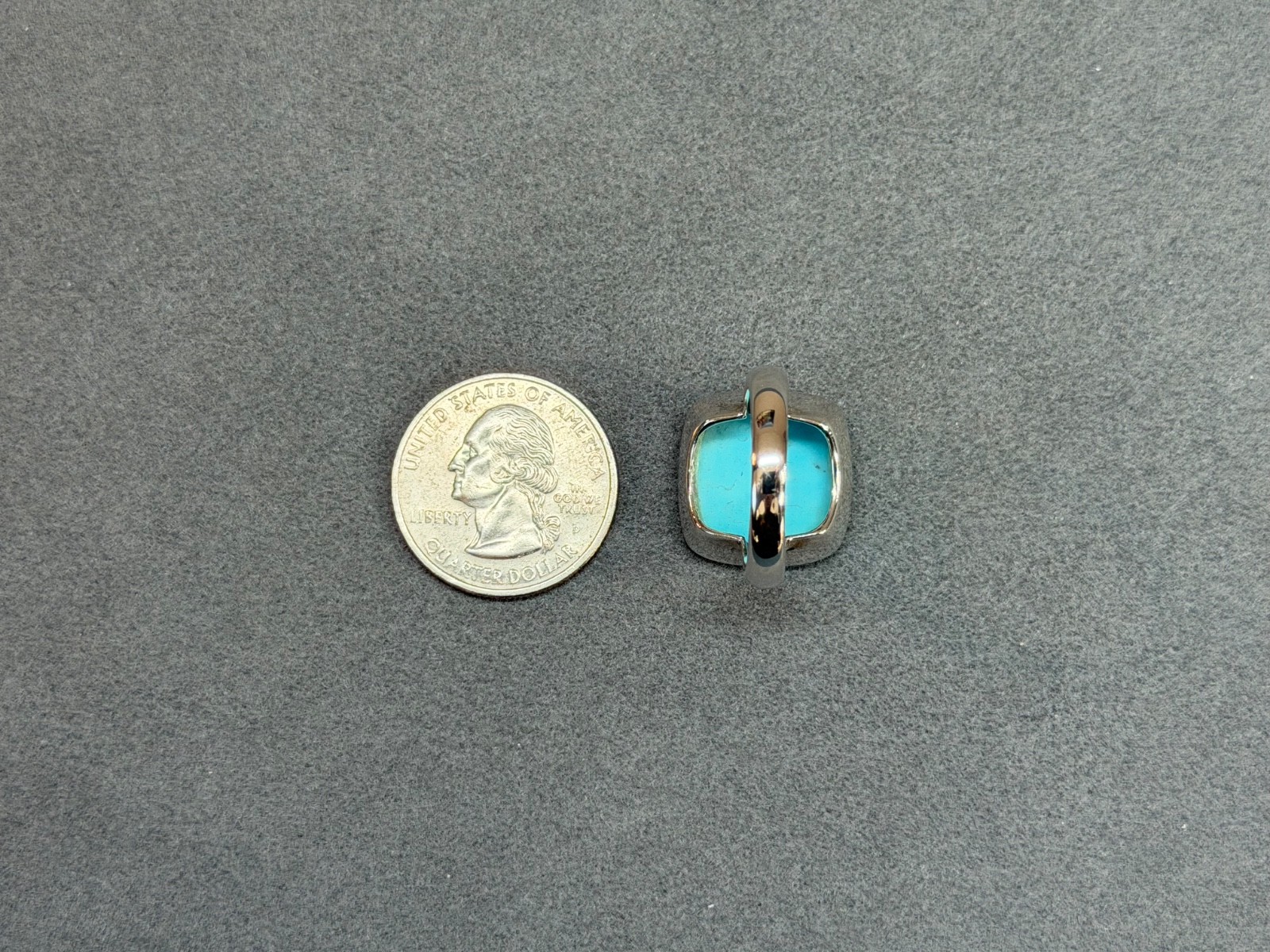 VTG SX 925 Sally C Treasures Sterling Silver Robin Egg Blue Turquoise Ring Sz 7