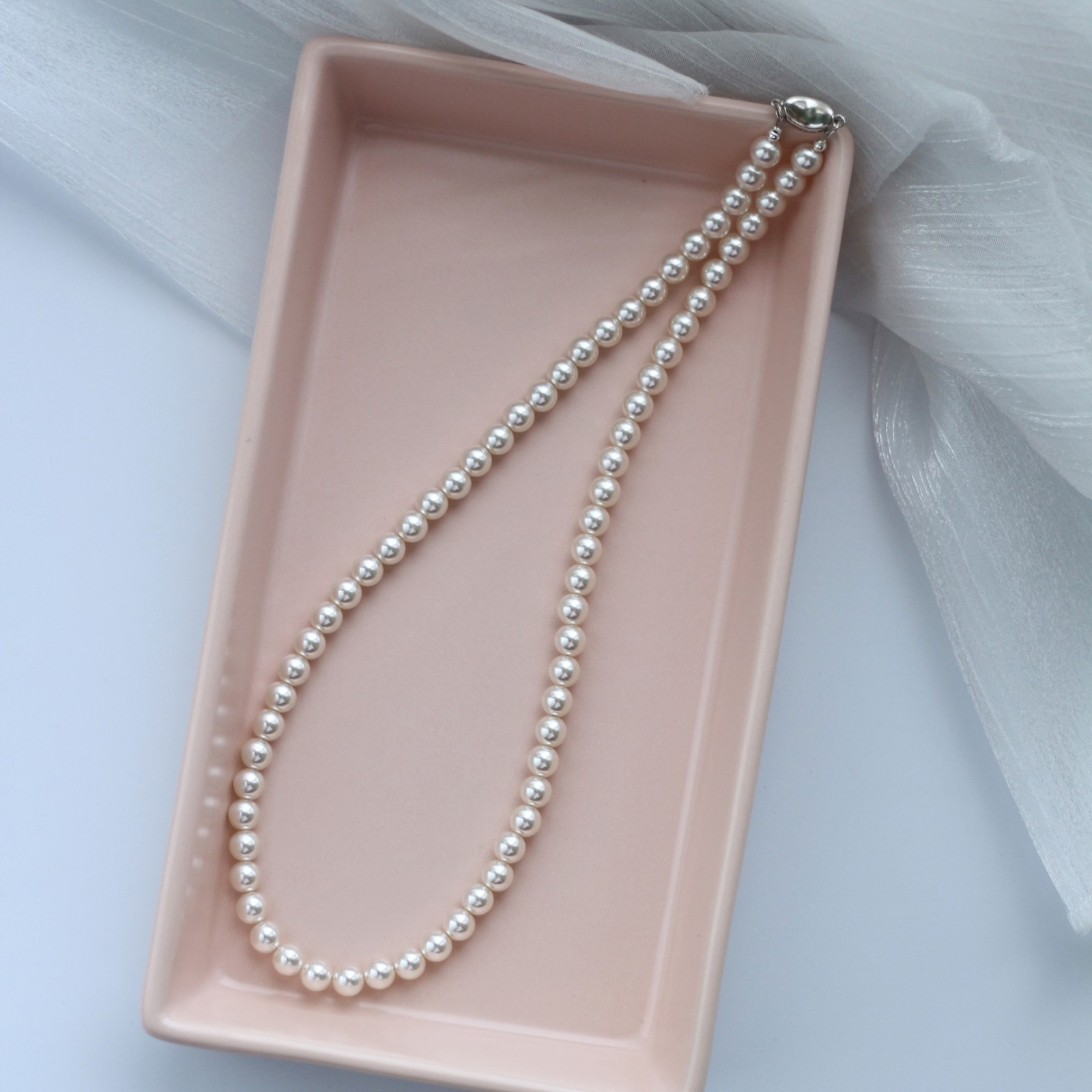 Natural Freshwater Baroque Shaped Pearl Necklace Elegant Handmade Jewelry Gift