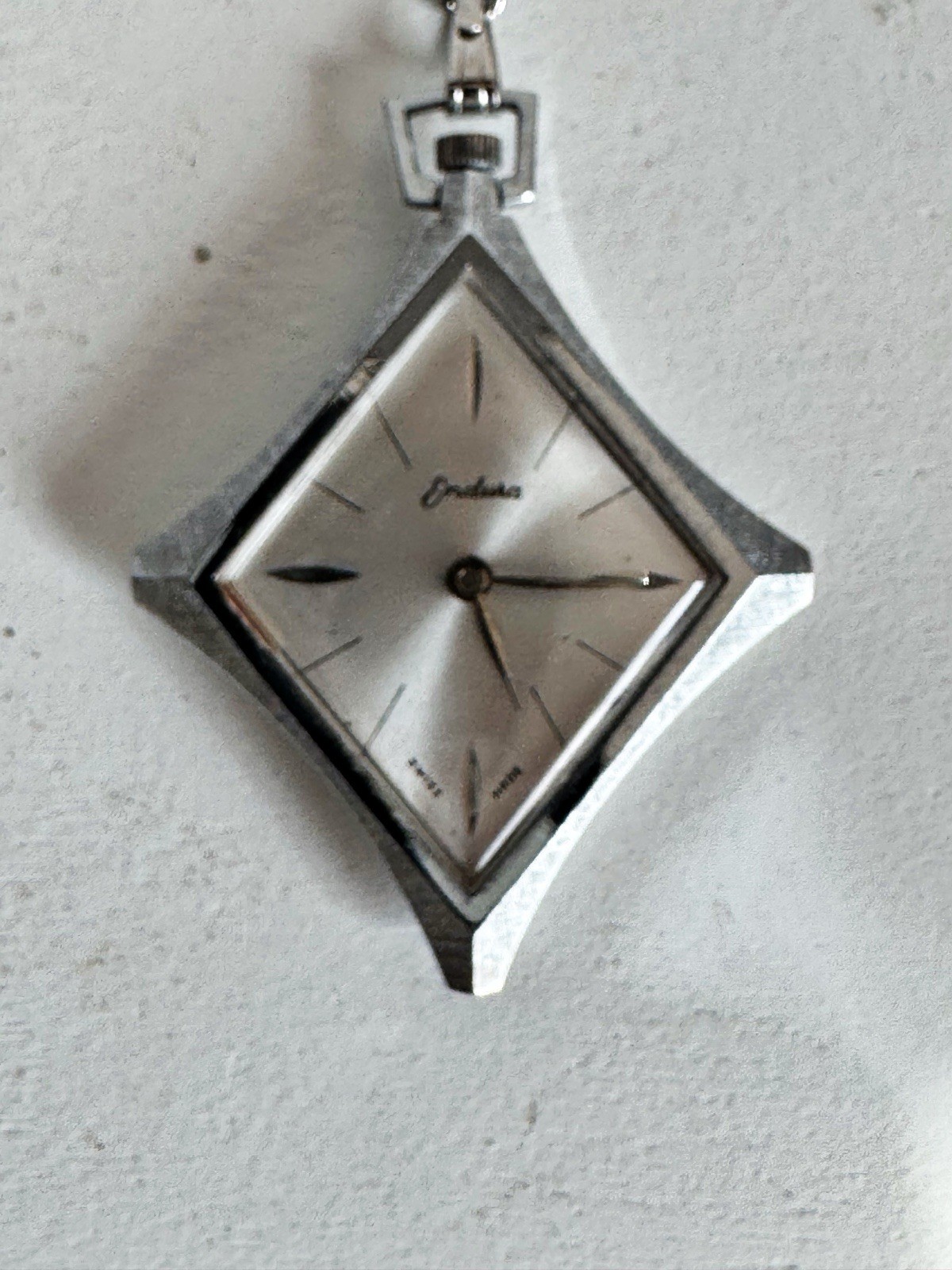 Vintage Endura Swiss Made Pendant Watch Necklace Piece Necklace MCM Modern