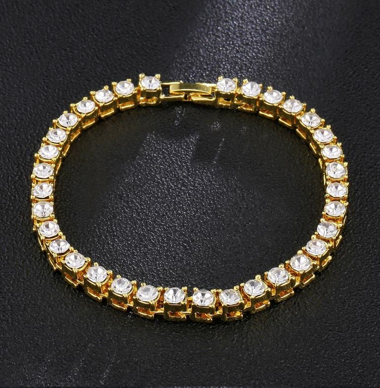 💎💎💎 Women Tennis Bracelet CZ Cubic Zirconia Gold 20cm/8in Mother’s Day Gift
